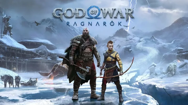 Kratos and Atreus ready for battle in God of War Ragnarok New Game Plus on PlayStation 5.